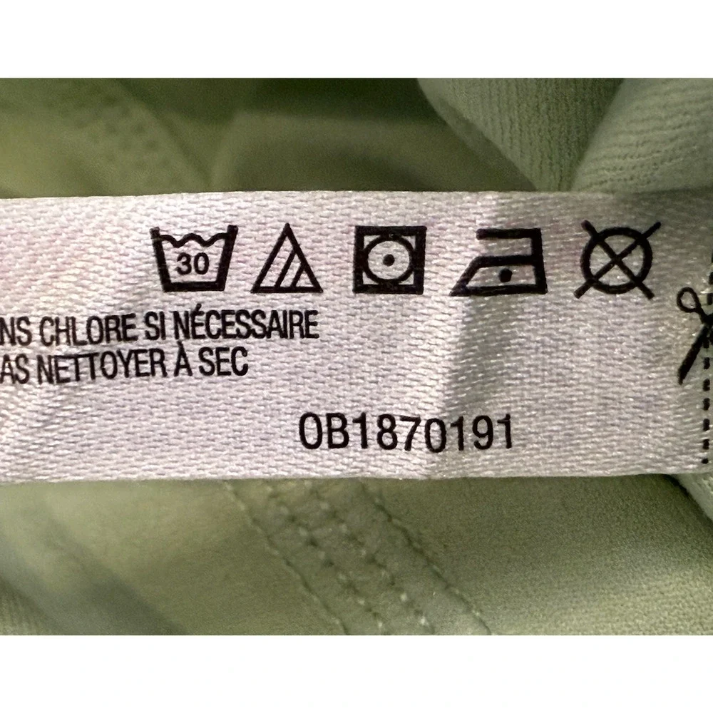 FREE PEOPLE FP MOVEMENT LEMONGRASS GREEN WHITE NEVER BETTER VOLLEY TANK TOP XS